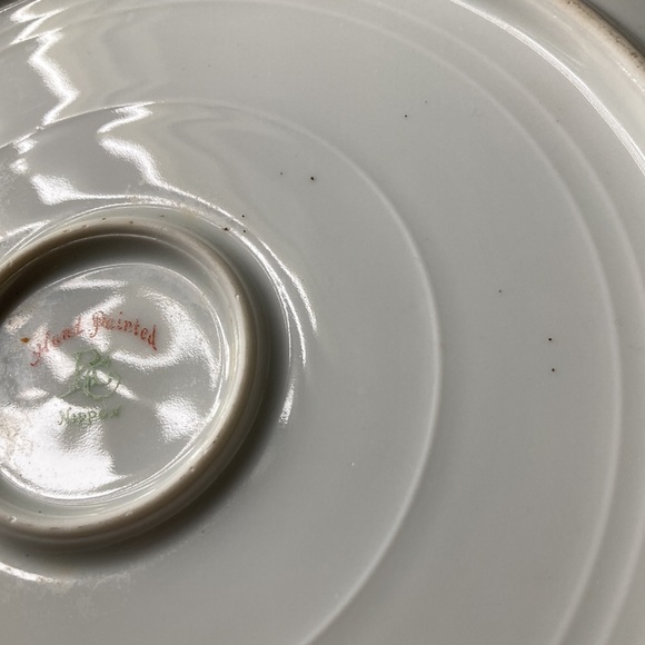 Antique Original RC Hand Painted Nippon Plate with Handles Gold W/Crest Design - Picture 15 of 15